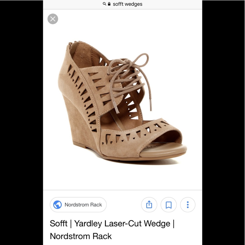 ISO Sofft Yardley laser cut wedge size 9 or 9.5
